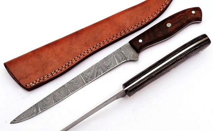 Chef Knife 10 Fillet Damascus Hardwood